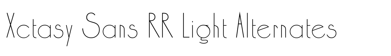 Xctasy Sans RR Light Alternates